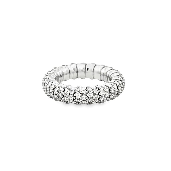 1.73 CTW Diamond 14K White Gold Stretch Band Ring