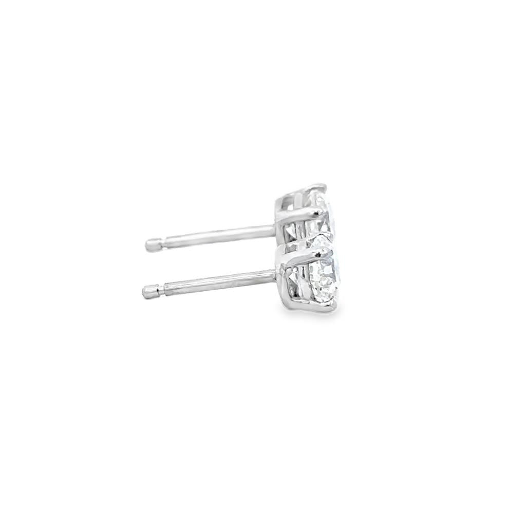 1.00 CTW Diamond Stud Earrings in 14K White Gold