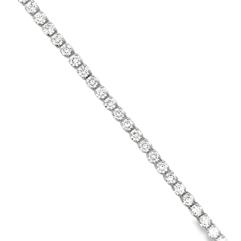 4.17 CTW Diamond 18K White Gold Tennis Bracelet