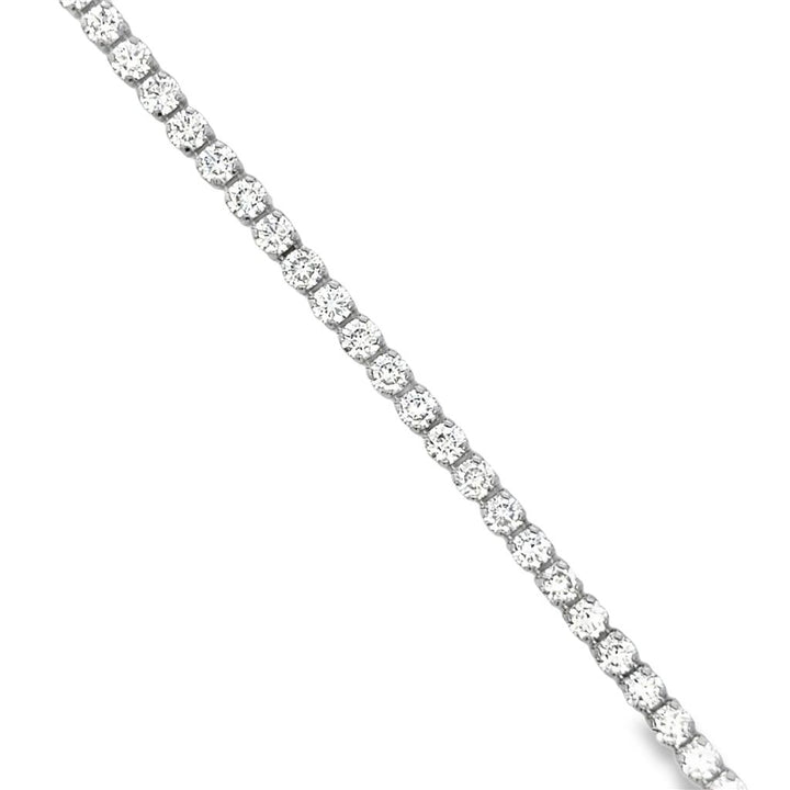4.17 CTW Diamond 18K White Gold Tennis Bracelet