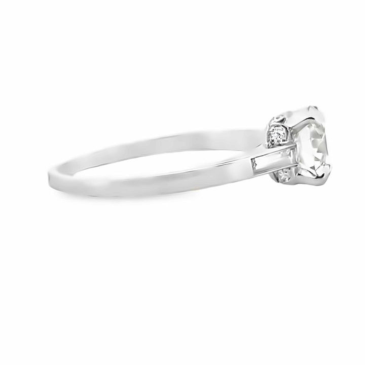 1.07 CT Platinum Art Deco Diamond Ring