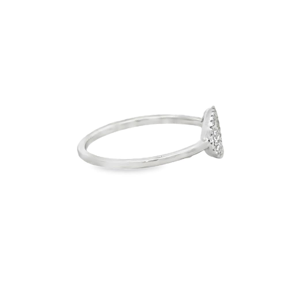 0.19 CTW Diamond Pavé East-West Ring 14K White Gold