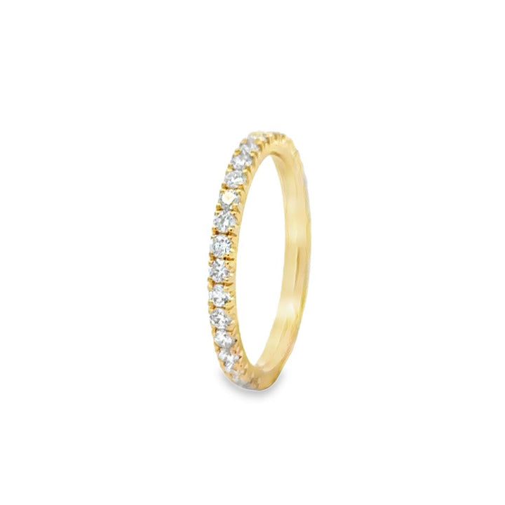 0.83 CTW Diamond 18K Yellow Gold Eternity Band Ring