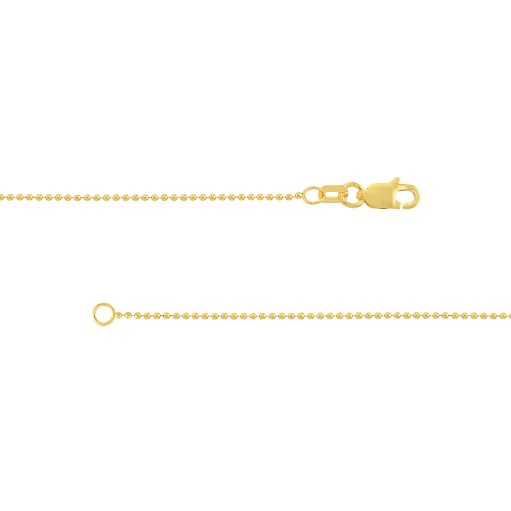 1mm Yellow Gold Bead Chain
