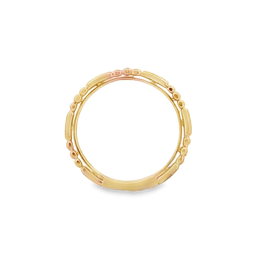 14K Yellow Gold Textured Stackable Band – 1.2mm
