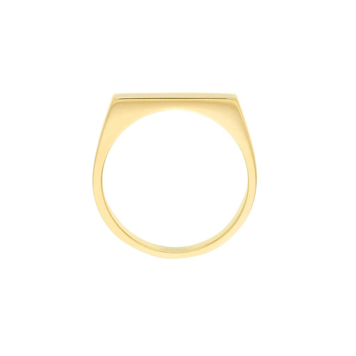 14K Yellow Gold Slim Signet Ring