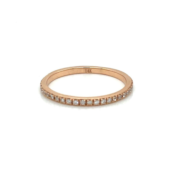 0.22 CTW Round Brilliant Diamond 14K Rose Gold Eternity Band