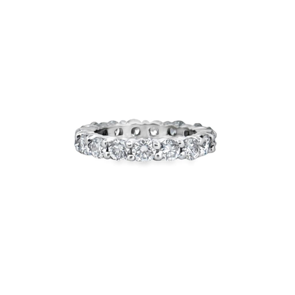3.40 CTW Round Brilliant Diamond Eternity Band in Platinum