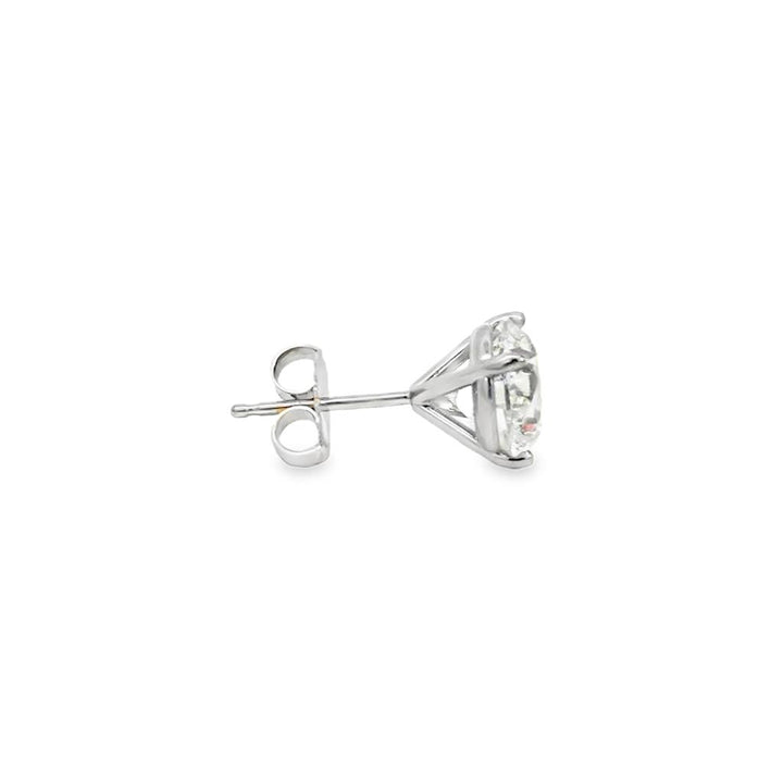 6.01 CTW Diamond 14K White Gold Martini Stud Earrings