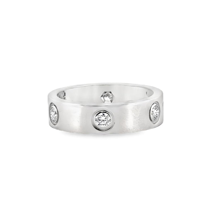 Pre-Owned Cartier Love Diamond Ring 18K White Gold – 5.5mm Wide, Size 7 3/4
