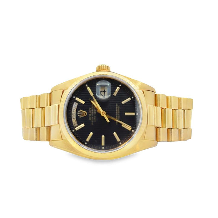 1983 Rolex Oyster Perpetual Day-Date 18038 Tuxedo Dial Watch (Pre-Owned)