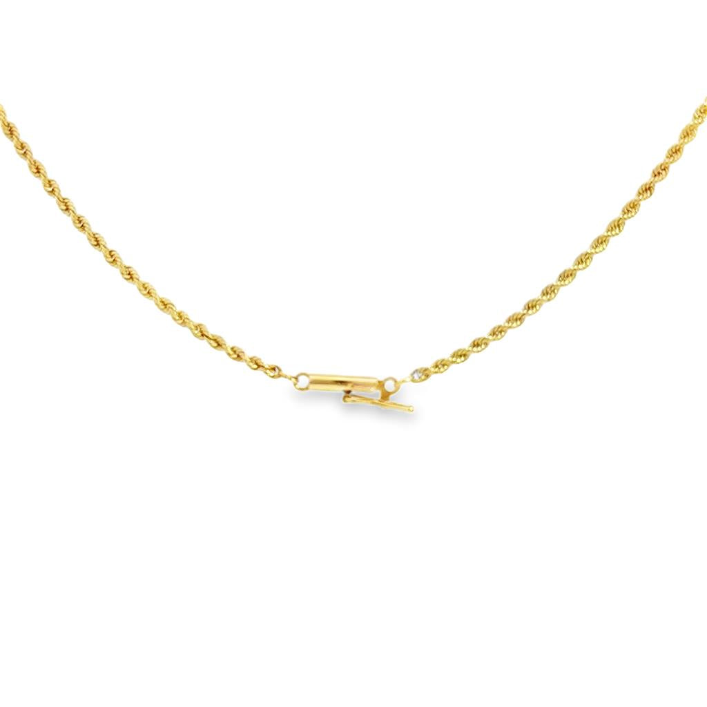 14K Yellow Gold 1.75mm Rope Chain Necklace