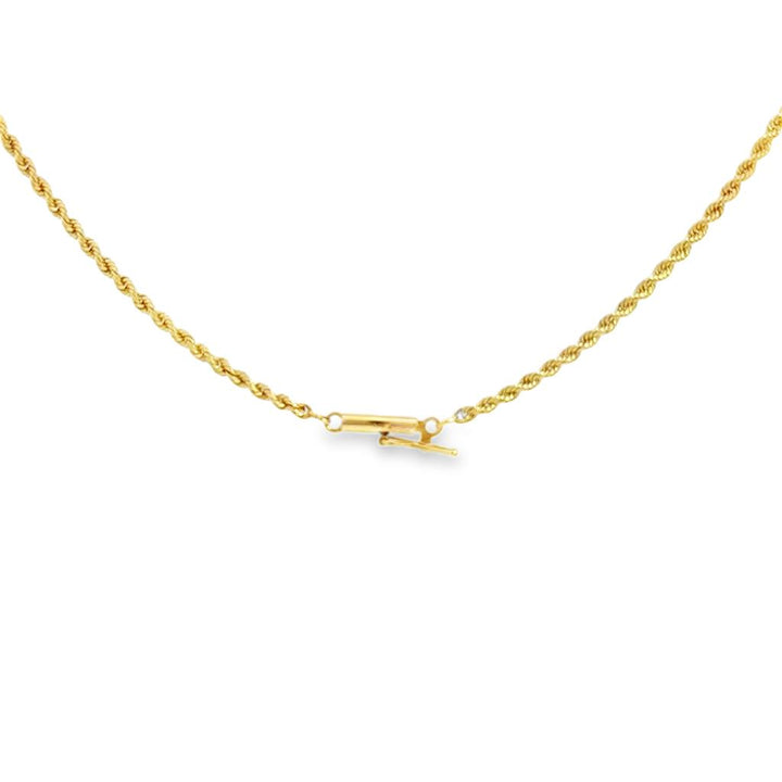 14K Yellow Gold 1.75mm Rope Chain Necklace