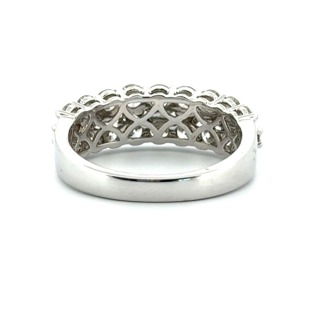 1.74 CTW Round Diamond 18K White Gold Ring