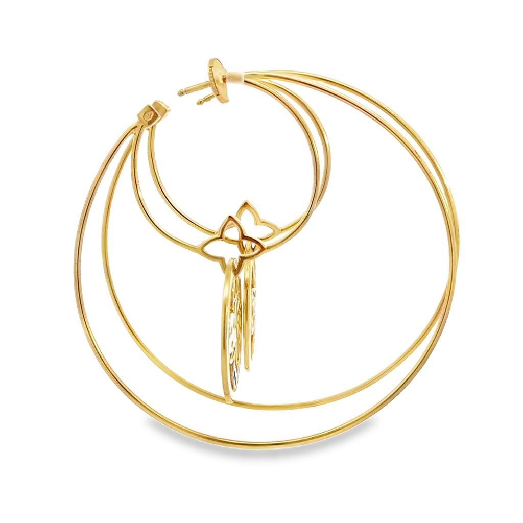 Pre-Owned Louis Vuitton 18K Yellow Gold  Hoop Earrings