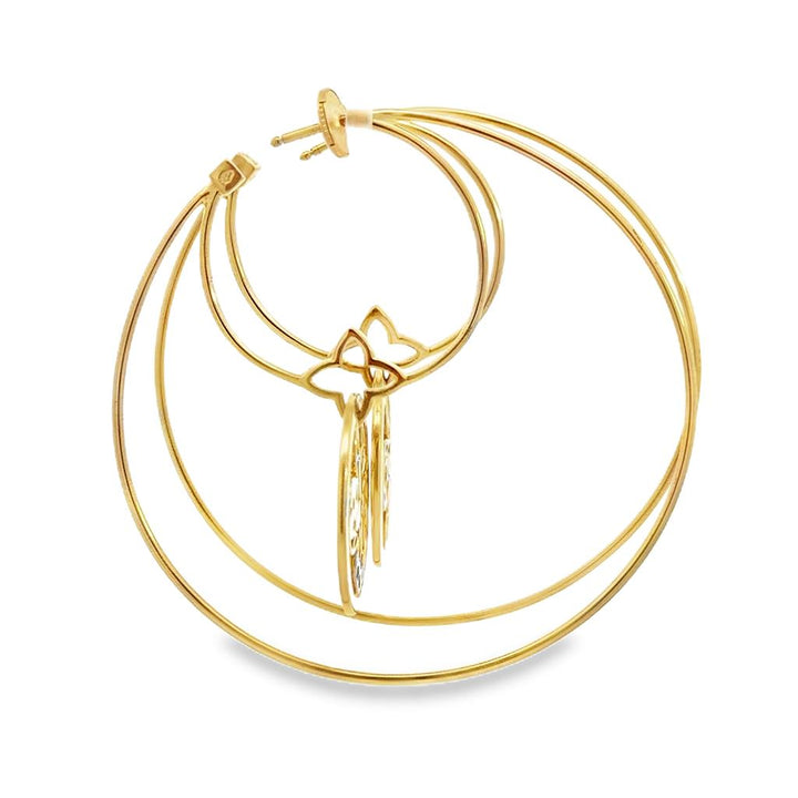 Pre-Owned Louis Vuitton 18K Yellow Gold  Hoop Earrings