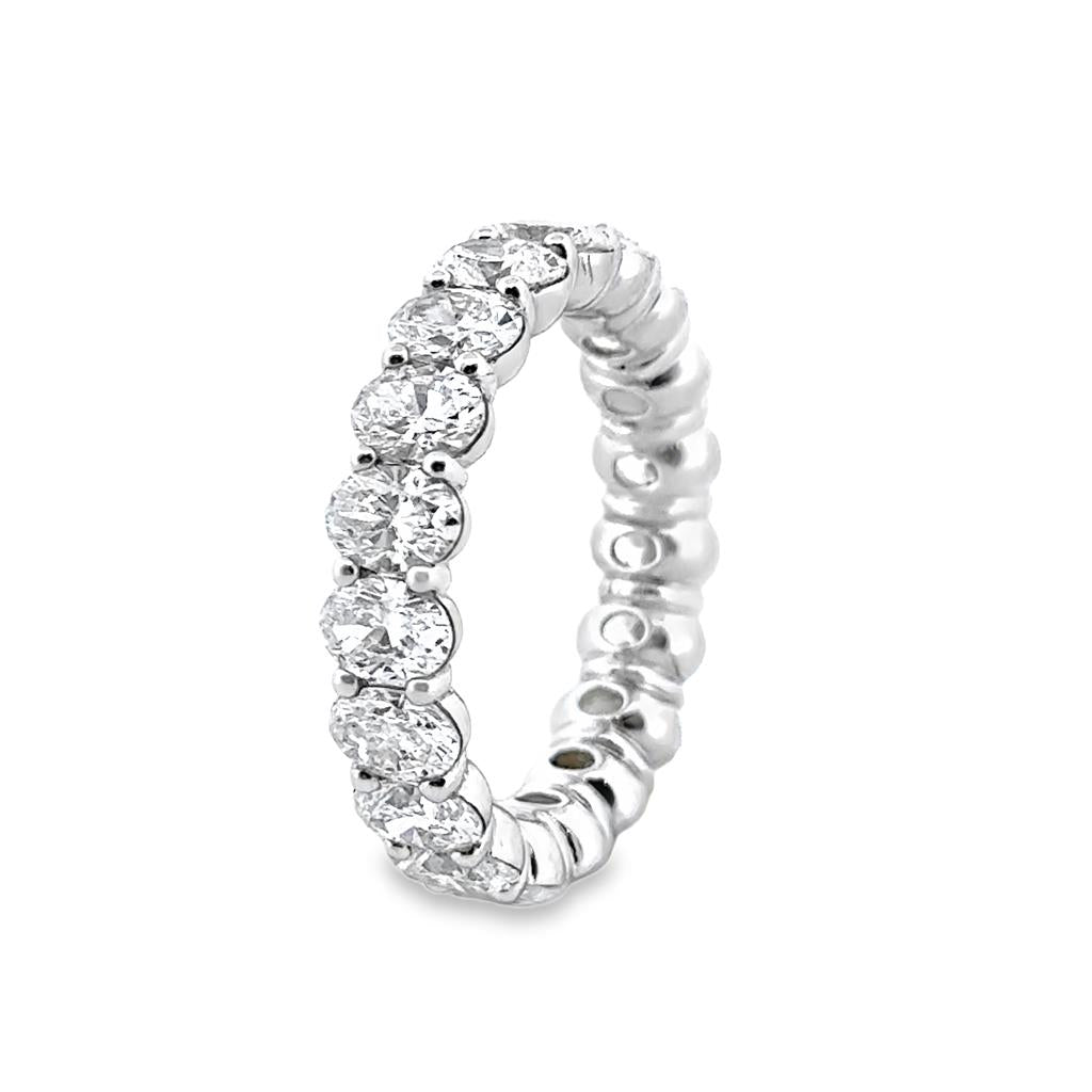 4.50 CTW Oval Diamond 14K White Gold Eternity Band