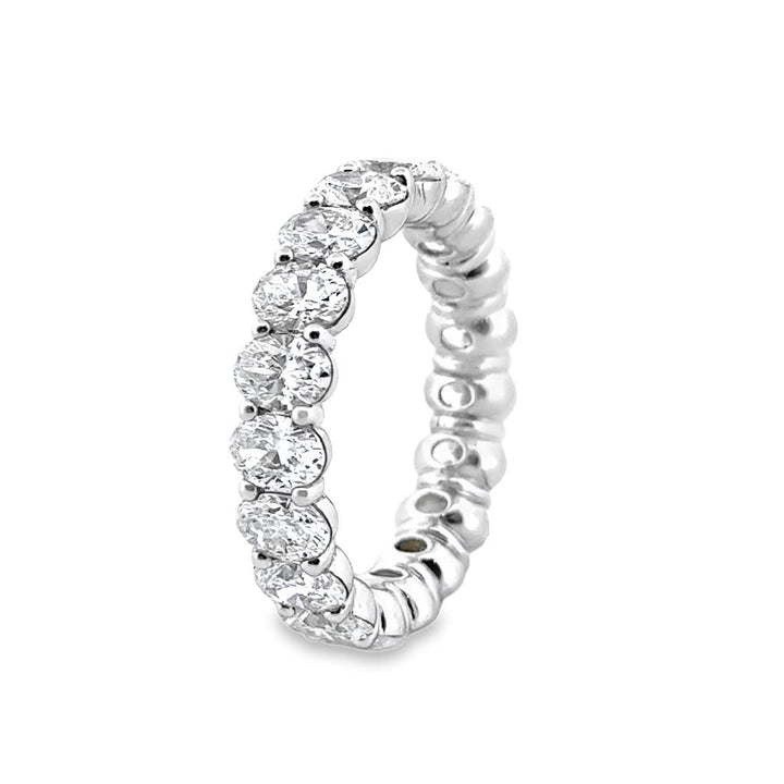4.50 CTW Oval Diamond 14K White Gold Eternity Band