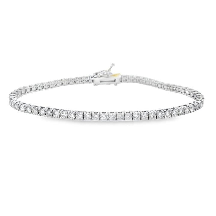 4.46 CTW Diamond 14K White Gold Tennis Bracelet
