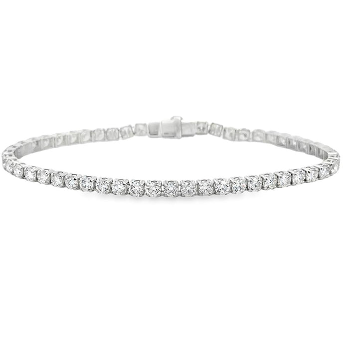 4.17 CTW Diamond 18K White Gold Tennis Bracelet