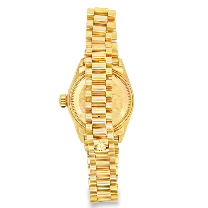 1979 Ladies Rolex President 18K Yellow Gold Model 6916 with Custom Diamond Bezel & Dial