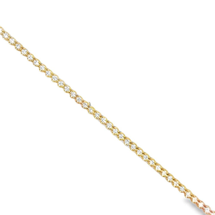 1.15 CTW Diamond 14K Yellow Gold Mini Tennis Bracelet