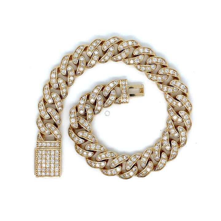 4.16ct Diamond Curb Link Chain Bracelet