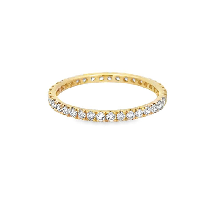 0.54 CTW Diamond 18K Yellow Gold Eternity Band Ring