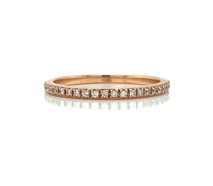 0.22 CTW Round Brilliant Diamond 14K Rose Gold Eternity Band