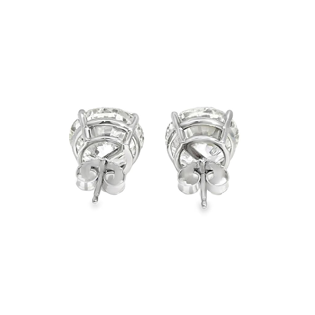 11.32 CTW Round Brilliant Diamond 14K White Gold Stud Earrings