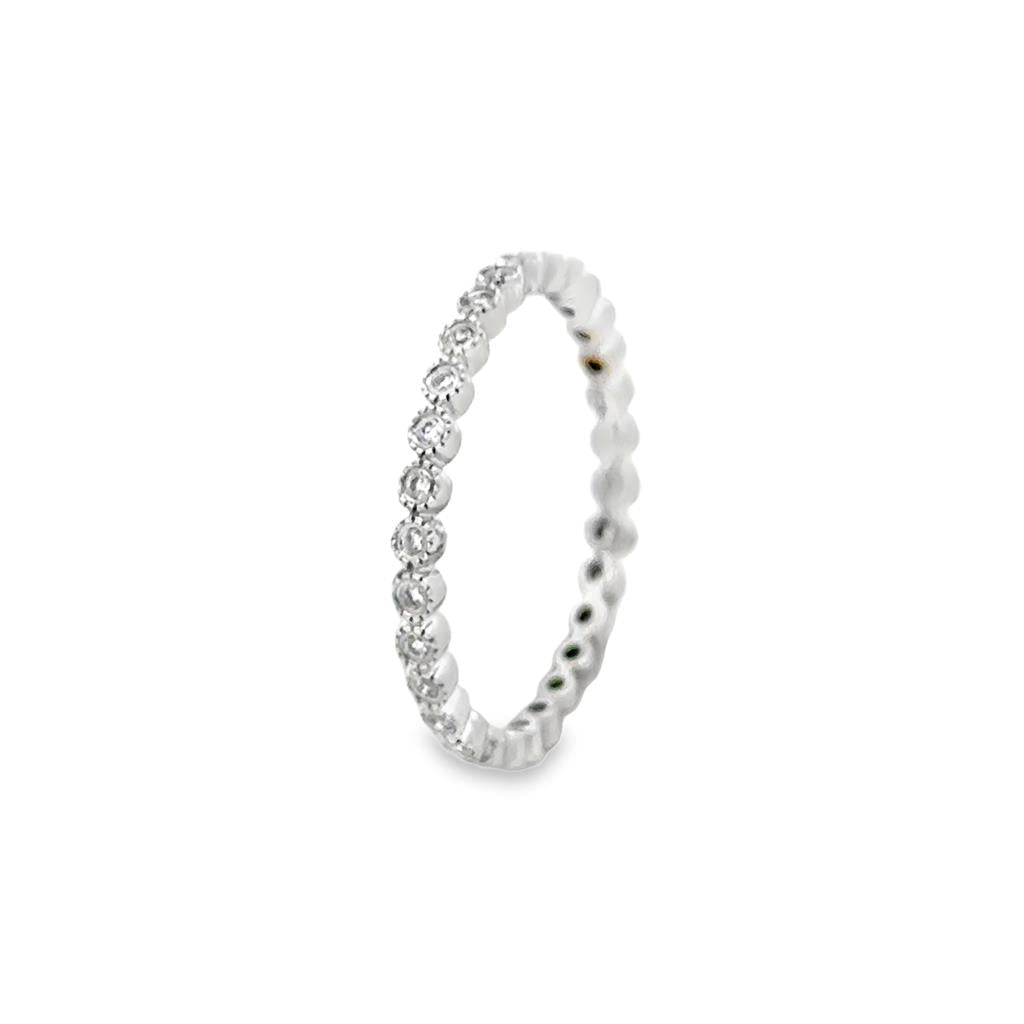 0.20 CTW Round Diamond 14K White Gold Eternity Ring