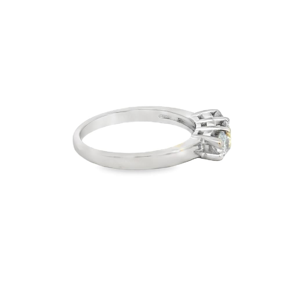 0.75 CTW Diamond Three-Stone 14K White Gold Ring