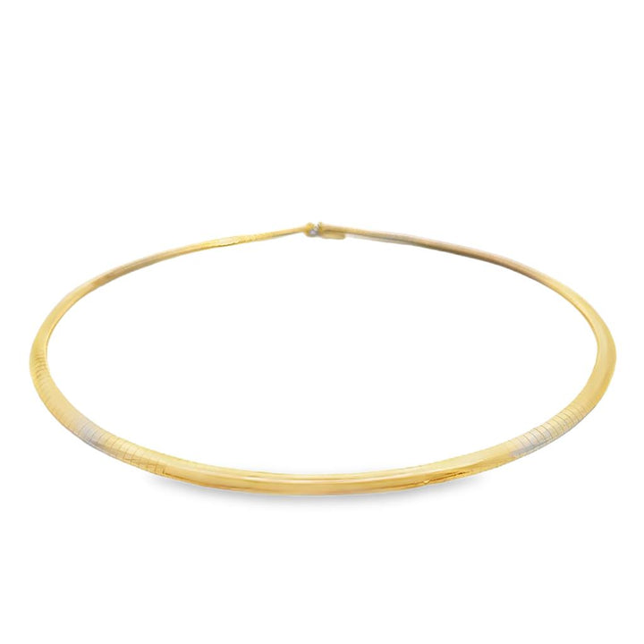 14K Yellow Gold Omega Chain Necklace – 4mm, 16"