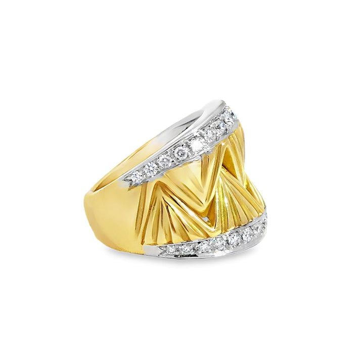 Sal Praschnik 0.68 CTW Round Diamonds 18K Yellow Gold Unity Ring