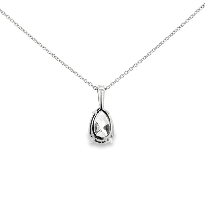1.06 CT Pear Diamond Solitaire Pendant – 14K White Gold, GIA Certified