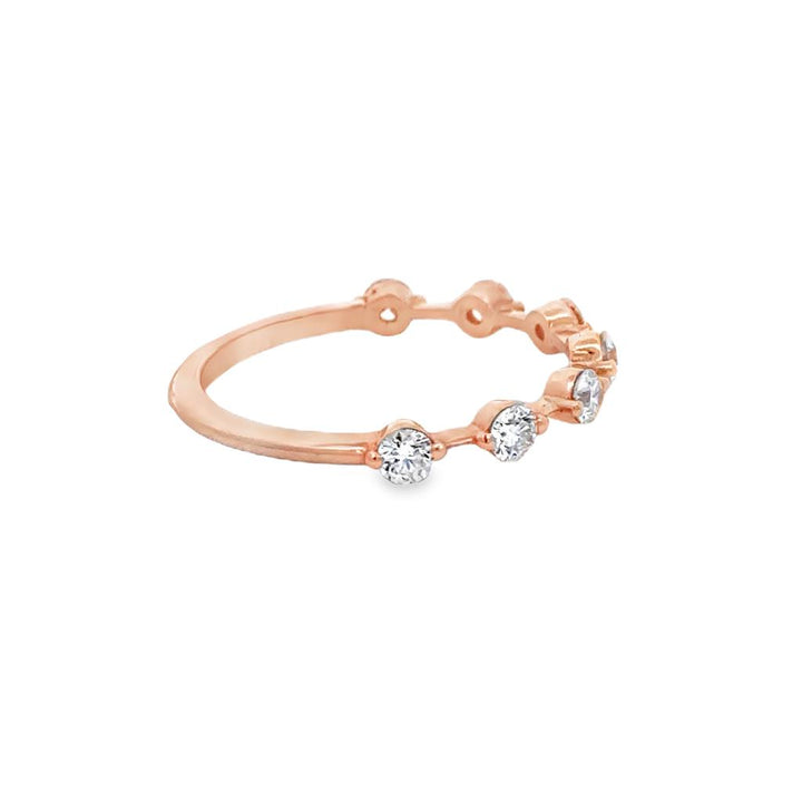 0.50 CTW Diamond 14K Rose Gold Spaced Band – 2.5mm