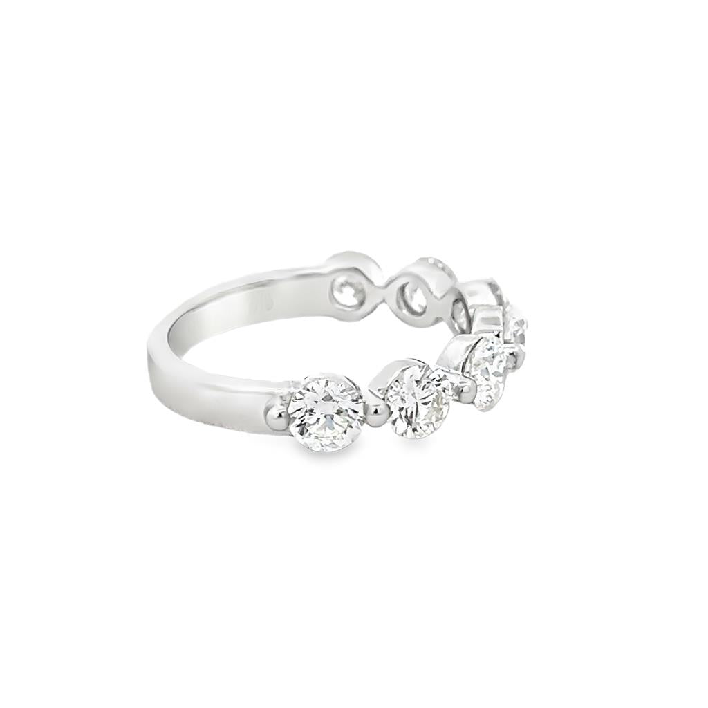 2.05 CTW Diamond 14K White Gold Shared Prong Band Ring
