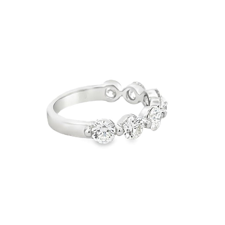 2.05 CTW Diamond 14K White Gold Shared Prong Band Ring