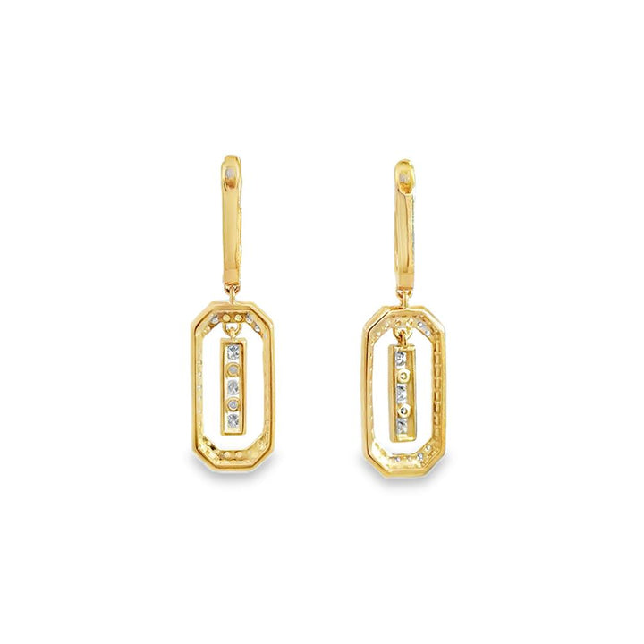 0.69 CTW Diamond 14K Yellow & White Gold Drop Earrings
