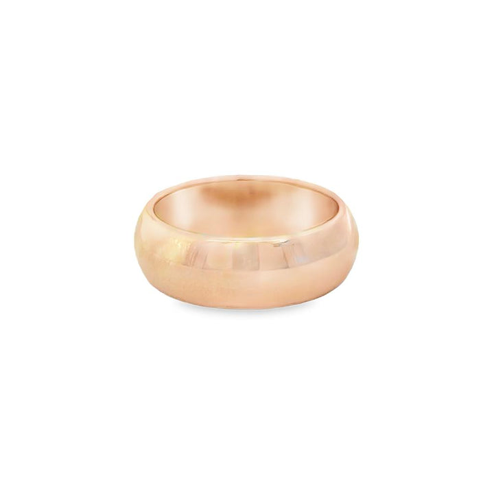 Vintage 8K Rose Gold Wide Band Ring – Size 5