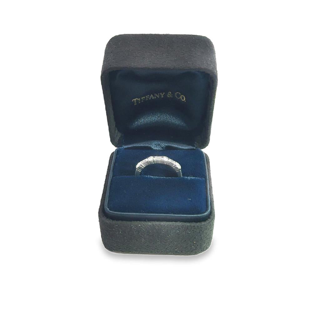 Pre-Owned Tiffany & Co. 0.35 CTW Diamond Platinum Baguette and Round Band Ring