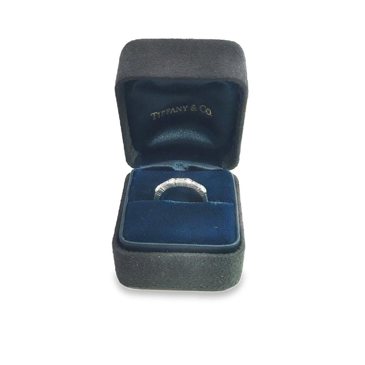 Pre-Owned Tiffany & Co. 0.35 CTW Diamond Platinum Baguette and Round Band Ring