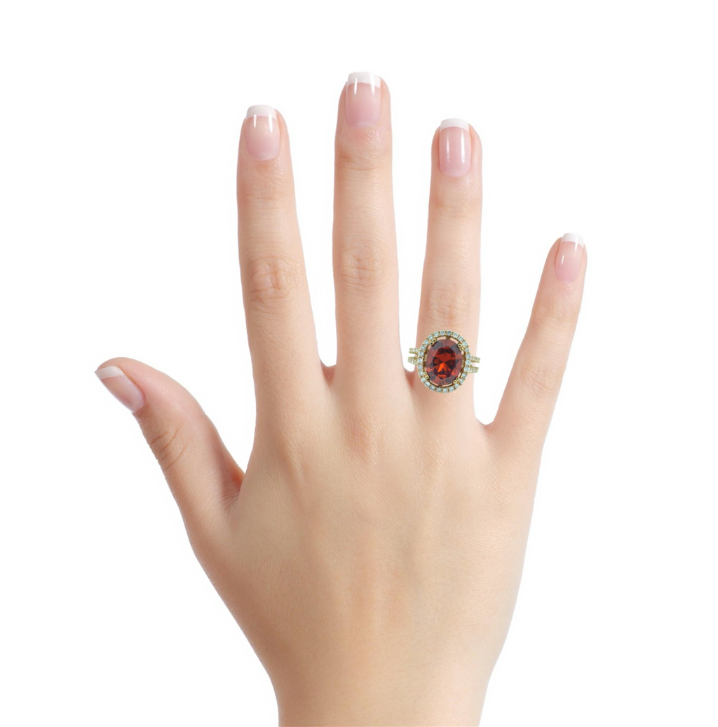 Tsavorite Garnet & Diamond 18K Yellow Gold Ring 0.80 CTW