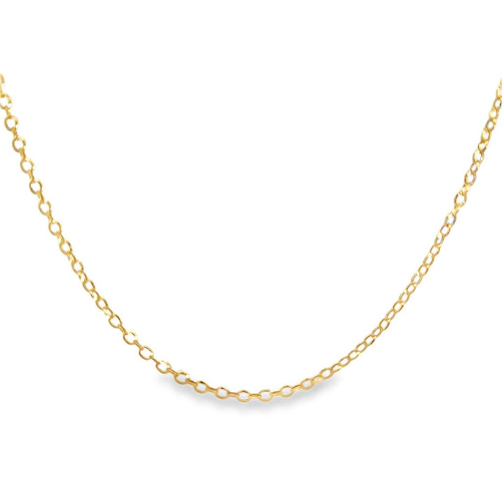Oval Link Necklace in 18K Yellow Gold, 4mm x 3mm Link Size