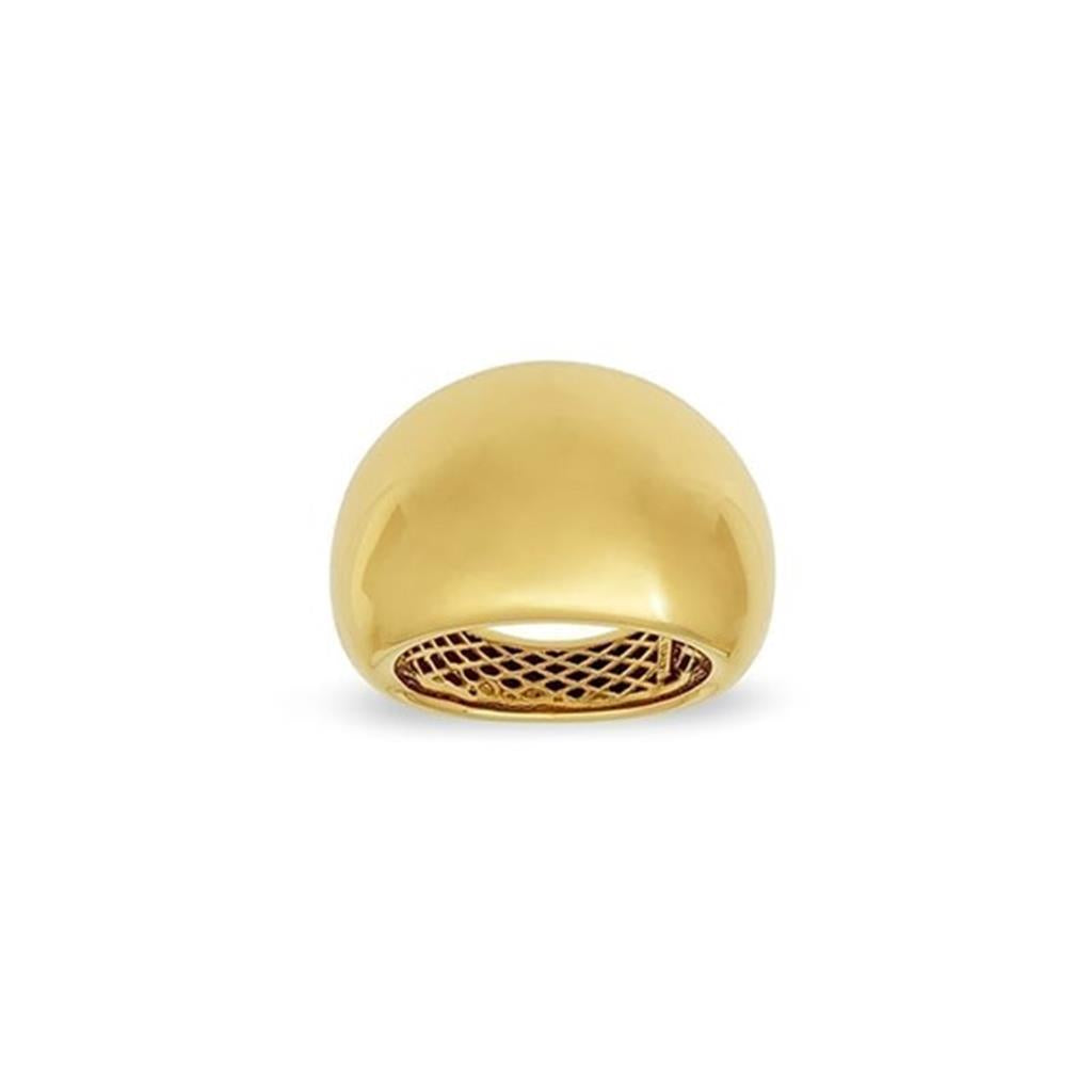 14K Yellow Gold Wide Dome Ring