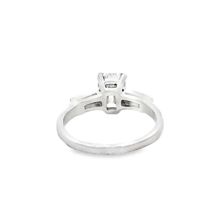 1.29 CT Emerald-Cut Diamond Platinum Engagement Ring (GIA G VS2)