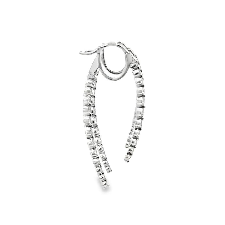 1.72 CTW Diamond 14K White Gold Inside-Out Drop Earrings