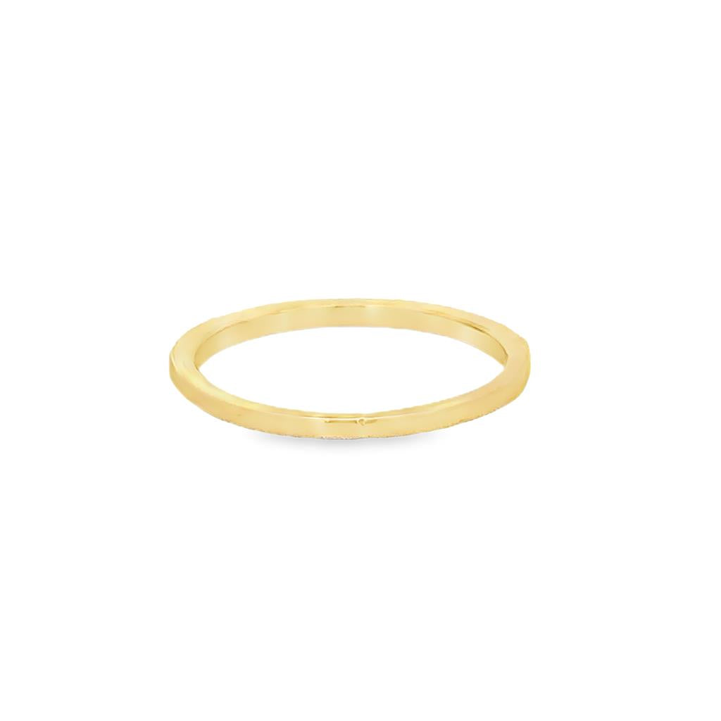 0.08 CTW Diamond Half-Eternity Band 14K Yellow Gold – 1mm