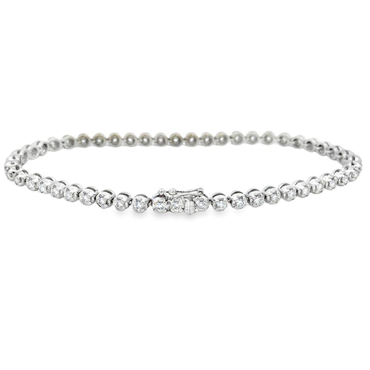 18K White Gold Diamond Tennis Bracelet – 1.50CTW