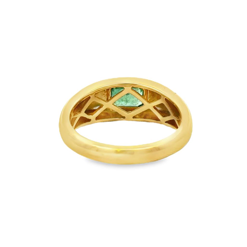 Emerald Gypsy Ring 14K Yellow Gold